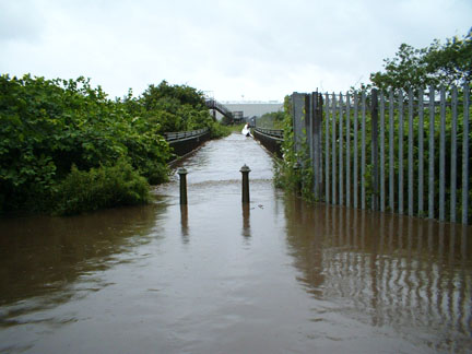 Bridge before boat