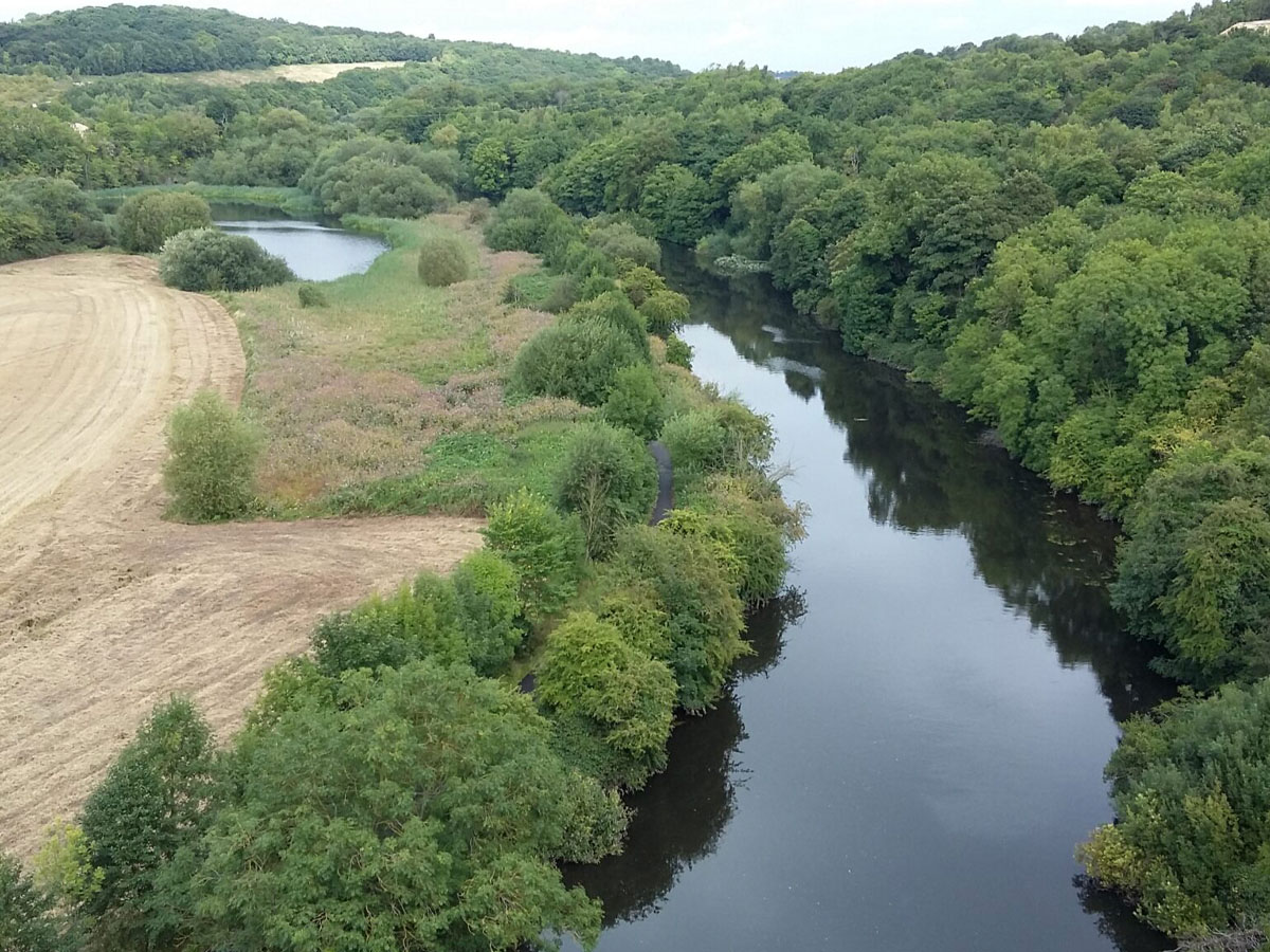The River Don from Conisbrough Viaduct
